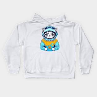 Astronaut cat outer space Kids Hoodie